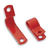 fire cable clips 15mm fire clips plastic coated red e58215