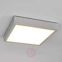 Finnian square LED ceiling light, aluminium