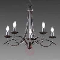 five bulb chandelier hannes