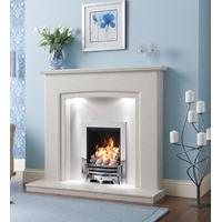 Fireside Carmela Polar White Marble Fireplace