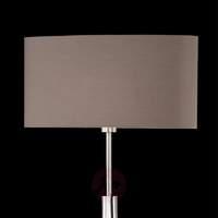 Finn oval floor lamp with shade in cappuccino