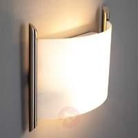 Filippa Glass Wall Lamp, Satin-finished Nickel