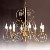 Fioretto Chandelier Graceful Eight Bulbs Gold