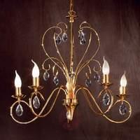 Fioretto Chandelier Graceful Five Bulbs Gold
