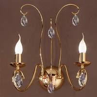 Fioretto Wall Light Graceful Two Bulbs Gold