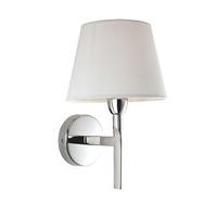 Firstlight 8217 Transition 1 Light Wall Lamp In Stainless Steel With Cream Shade