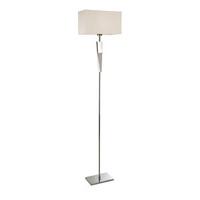 Firstlight 8228 Mansion 1 Light Polished Steel Floor Lamp With Shade