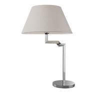 Firstlight 8223 Swing 1 Light Swing-Arm Polished Steel Table Lamp With Shade