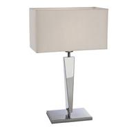 Firstlight 8227 Mansion 1 Light Polished Stainless Steel Table Lamp With Shade