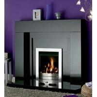 fireside stonehenge black granite fireplace package with electric fire