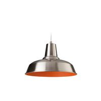 firstlight 8623 smart 1 light brushed steel and orange finish ceiling  ...