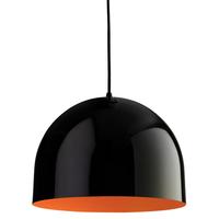 Firstlight 8624 House Dome Ceiling Pendant in Black and Orange Finish