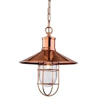 Firstlight 2306 Crescent 1 Light Hanging Ceiling Lantern in Copper