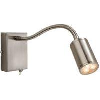 Firstlight Orion LED 3454BS Brushed Steel Flexible Wall Reading Lamp