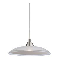 Firstlight 8376 Nassau LED 1 Light Ceiling Pendant in Brushed Steel & Glass