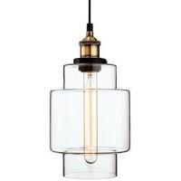 Firstlight Modern Vintage Style Glass Ceiling Pendant Light Shade - 3475AB