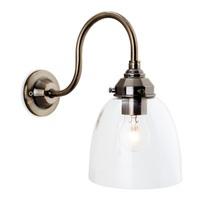 firstlight 5935 victoria 1 light wall light with dome shaped clear gla ...