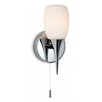 Firstlight 8641 Robano 1 Light Wall Light In Chrome With Opal Glass
