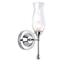 Firstlight 5930 Aston 1 Light Wall Light In Chrome With Clear Glass Shade