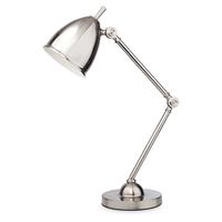 Firstlight 2310 Bally Modern Adjustable Table Lamp in Brushed Chrome