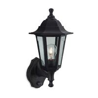 Firstlight 8401 Malmo Uplight Wall Lantern With PIR In Black Resin