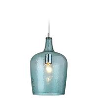 Firstlight 2301 Glass 1 Light Aqua Finish Dimple Effect Ceiling Pendant