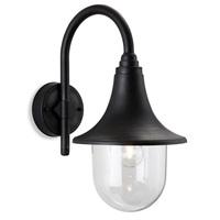 firstlight 8660 astra downlight wall lantern in black resin