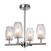 Firstlight 8126 Pacific 4 Light Bathroom Chrome Semi-Flush Ceiling Light