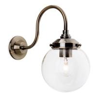 Firstlight 5936 Victoria Wall Light In Antique Brass With Clear Globe Shaped Glass Shade