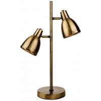 Firstlight 3467AB Vogue 2 Light Table Lamp In Antique Brass