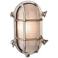 Firstlight 3433NC Nautical Nickel Finish Solid Brass Oval Bulkead Exterior Light