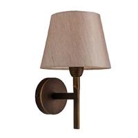 Firstlight 8217BZ Transition 1 Light Wall Light In Bronze With Oyster Shade
