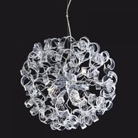 Firstlight 8121 Cosmic 6 Light Ceiling Pendant In Chrome With Clear Glass
