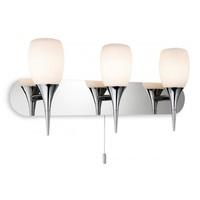 Firstlight 8642 Robano 3 Light Wall Light In Chrome With Opal Glass