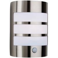 firstlight 3430 stainless steel rectangular wall light with pir in sta ...