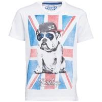 Firetrap Boys Flag Bulldog T-Shirt Bright White