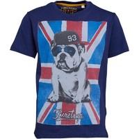 Firetrap Junior Boys Flag Bulldog T-Shirt Medieval Blue