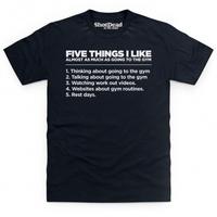 five things i like the gym t shirt