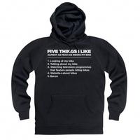 five things i like bike hoodie