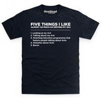 Five Things I Like - 4x4 T Shirt