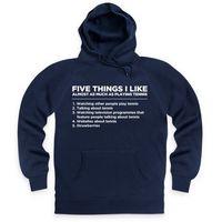 five things i like tennis hoodie