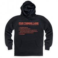 five things i like bacon hoodie