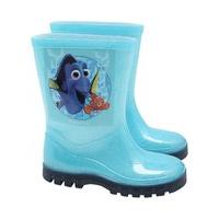 Finding Dory Nemo Character Print Glitter Ridged Sole Winter Wellington Boots - Blue