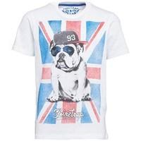 Firetrap Boys Flag Bulldog T-Shirt Bright White