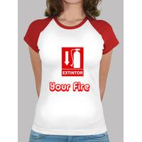 fire your woman t-shirt white-red