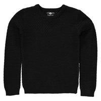 firetrap fisherman crew knit jumper junior boys