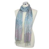 fish print scarf ice blue