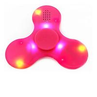 Fingertip Gyroscope Bluetooth Speaker LED Flash Light Hand Spinner