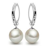 Fine S925 Silver Pearl Drop Earrings