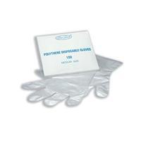 Fine Touch Medium Size Polyethylene (Clear) Disposable Gloves (Pack of 100)